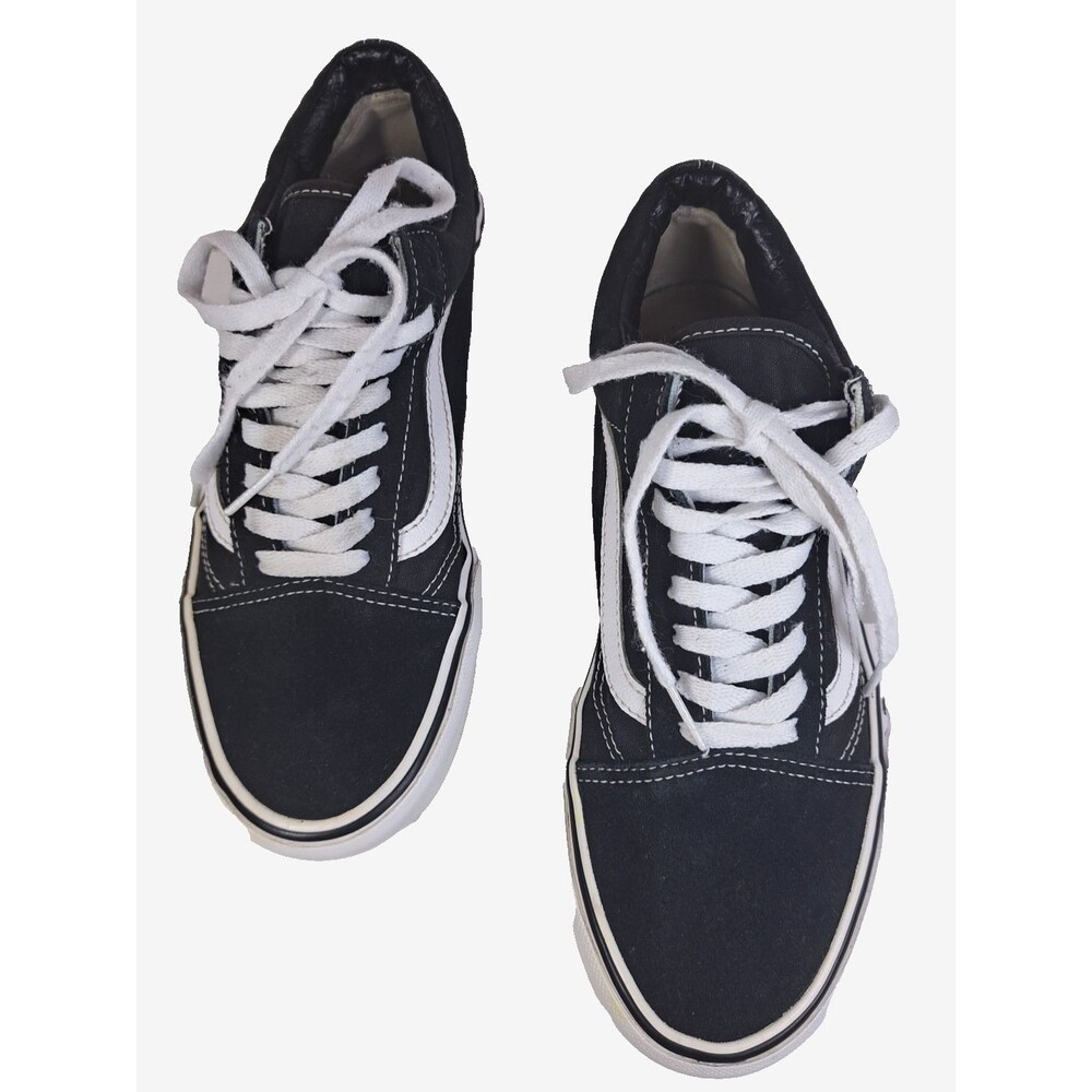 Women's Vans Old Skool Size 8.5 Classic Black/White Lace Up Sneaker Low Top EUC - Picture 6 of 9